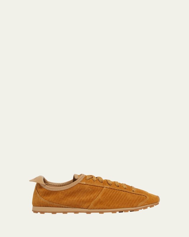 Les Tennis Embossed Suede Sneakers